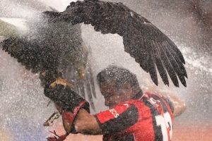 Famous OGC Nice eagle mascot and trainer blasted by sprinkler — Key Details