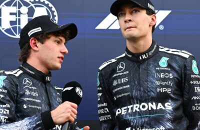 Antonelli pounces on Russell struggles with superb Japan pole