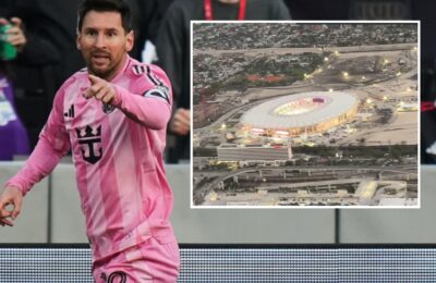 How Lionel Messi's new home looks ready to be unveiled from the air