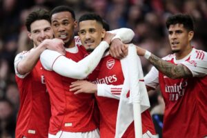 Arsenal riding corner kicks to Premier division trophy; Chelsea’s red card problem continues