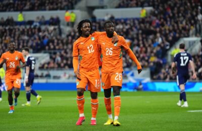 Scotland v Ivory Coast LIVE: Nicolas Pepe bundles in to give visitors early lead in pre World Cup friendly