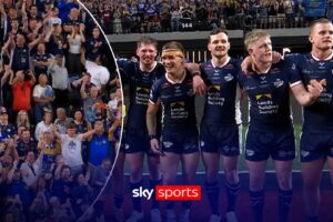 ‘This is special’ | Rhinos celebrate with fanbase after dominant win Las Vegas