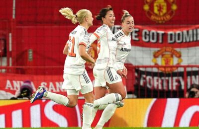 UEFA Women’s Champions League — Bayern Munich beats Manchester United 3 2 in quarterfinal first leg