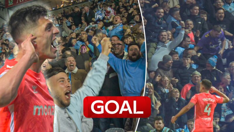 Absolute SCENES! Wild celebs as Coventry equalise to seal Premier League promotion!