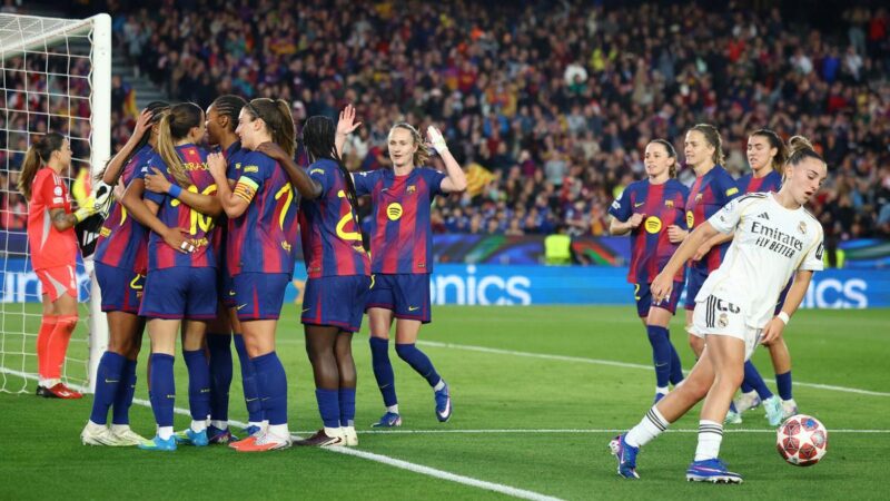 Barcelona thrashes Real Madrid in Camp Nou to enter semifinals of UEFA Women’s Champions League