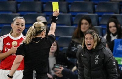 Chelsea manager Bompastor furious as Arsenal reach women’s Champions League semis