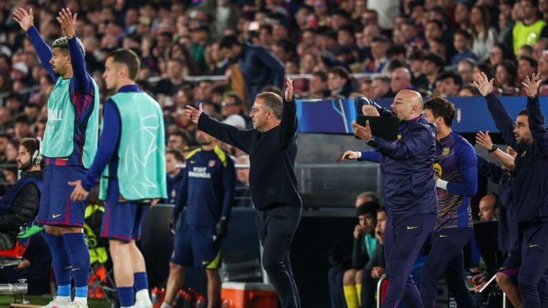 Flick furious over bizarre ‘clear red’ in Barça loss