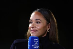 Football Focus presenter Alex Scott exclusive: ‘Those celebrations were fun – because Arsenal had a little surprise concert from my partner, who they forced to get up on stage’ Champions League winner shares tales of Jess Glynne party