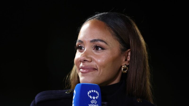 Football Focus presenter Alex Scott exclusive: ‘Those celebrations were fun – because Arsenal had a little surprise concert from my partner, who they forced to get up on stage’ Champions League winner shares tales of Jess Glynne party