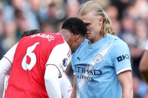 Haaland: If I go down like everyone else, Gabriel gets a red card