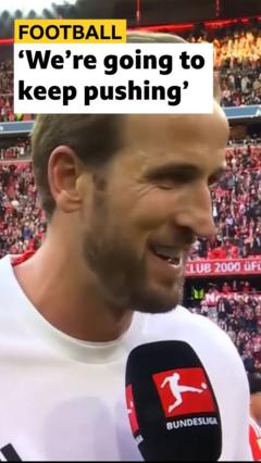Kane and Kompany celebrate Bundesliga title