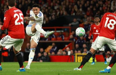 Leeds beats Manchester United in Premier League at Old Trafford after 45 years; Okafore nets brace