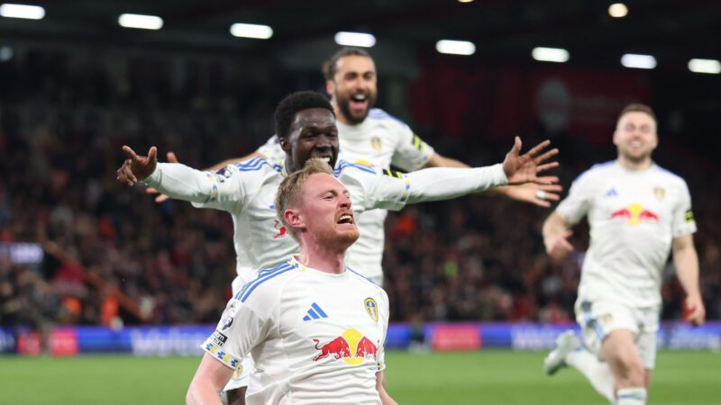Longstaff’s late, late show puts Leeds on brink of safety with Bournemouth draw