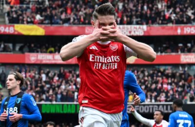 Nerves settled? Gyokeres penalty brings Arsenal level vs Bournemouth LIVE!