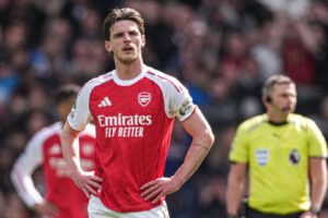 Rice not in Arsenal training, with key quartet still missing