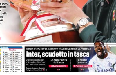 Today’s Papers – Scudetto in Inter’s pocket