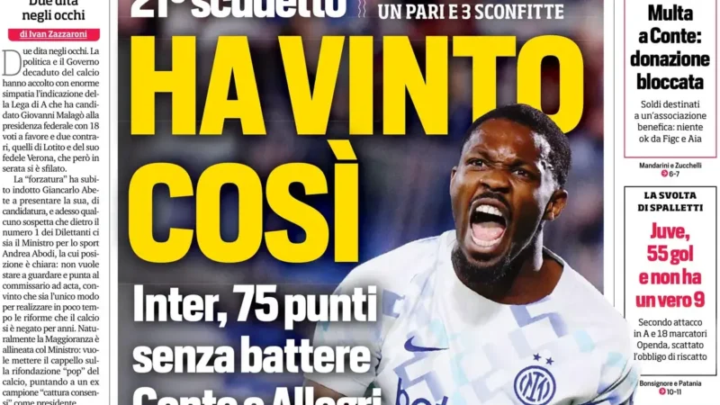Today’s Papers: Two Italy duels, Inter strength, Juventus stars — Full Story