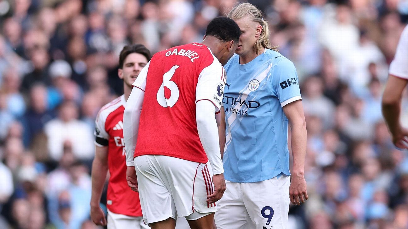 VAR review: Should Arsenal's Gabriel have been sent off for headbutt on Haaland?