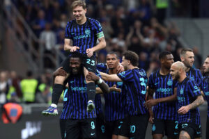 Video: Thuram forces Barella smile after goal against hometown club