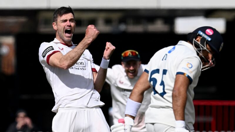 Vintage Anderson four-for inspires Lancashire past Derbyshire