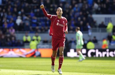 Virgil van Dijk header earns Liverpool last gasp Merseyside derby win at Everton