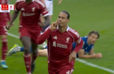 Watch: Virgil van Dijk scores last gasp winner in historic first Merseyside derby at Hill Dickinson Stadium