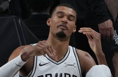 Wembanyama injured in San Antonio's playoff loss to Portland