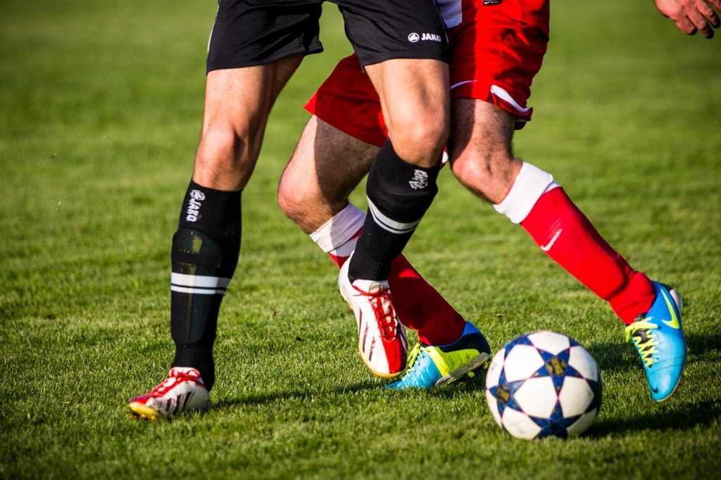 football players during a match